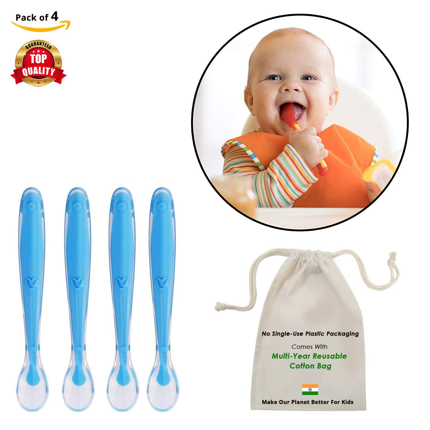 Safe-O-Kid Silicone Spoon Set with Box product detail