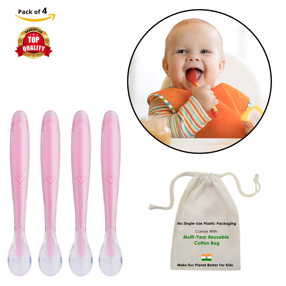 Safe-O-Kid Silicone Spoon Set with Box product detail