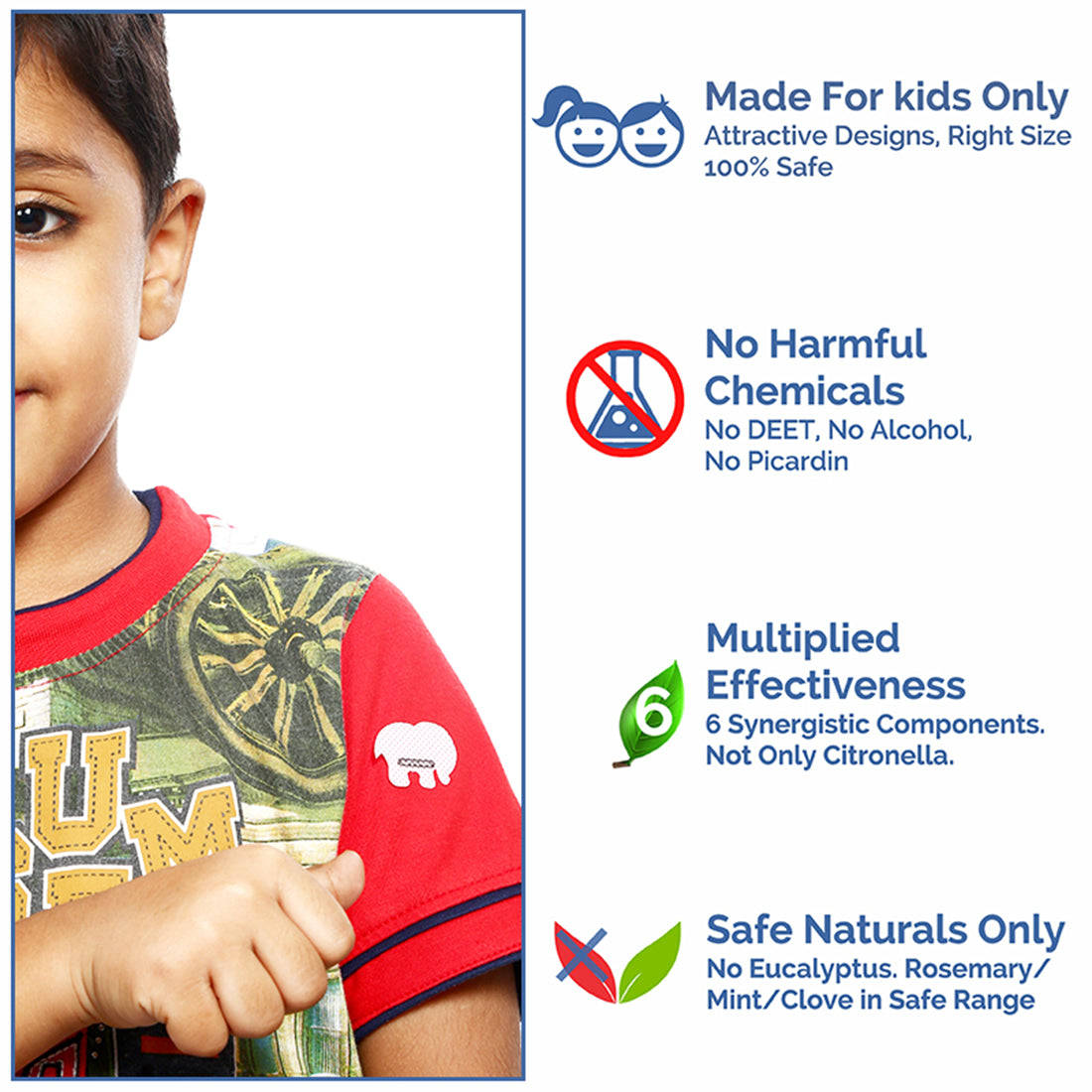 Safe-O-Kid-100 % Ayurvedic Mosquito Repellent Elegant Shape Patches - Assorted