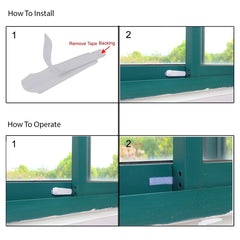 Safe-O-Kid adhesive sliding window safety lock