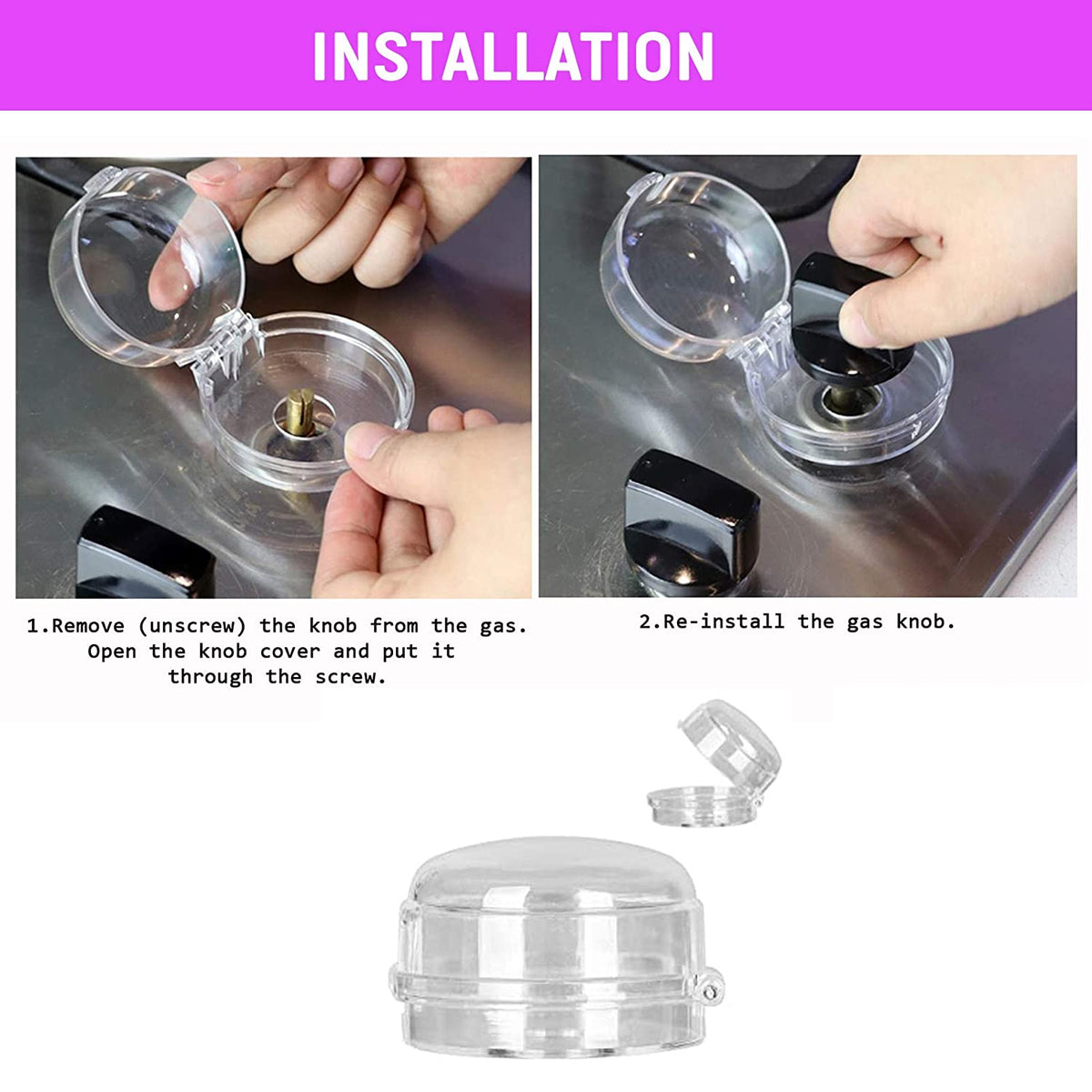 Safe-O-Kid Transparent Stove Knob Covers product detail