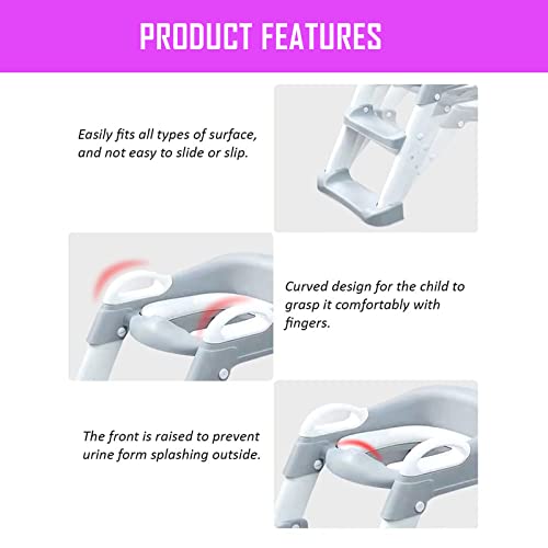 Safe-O-Kid Foldable Potty Training Seat with Ladder product detail
