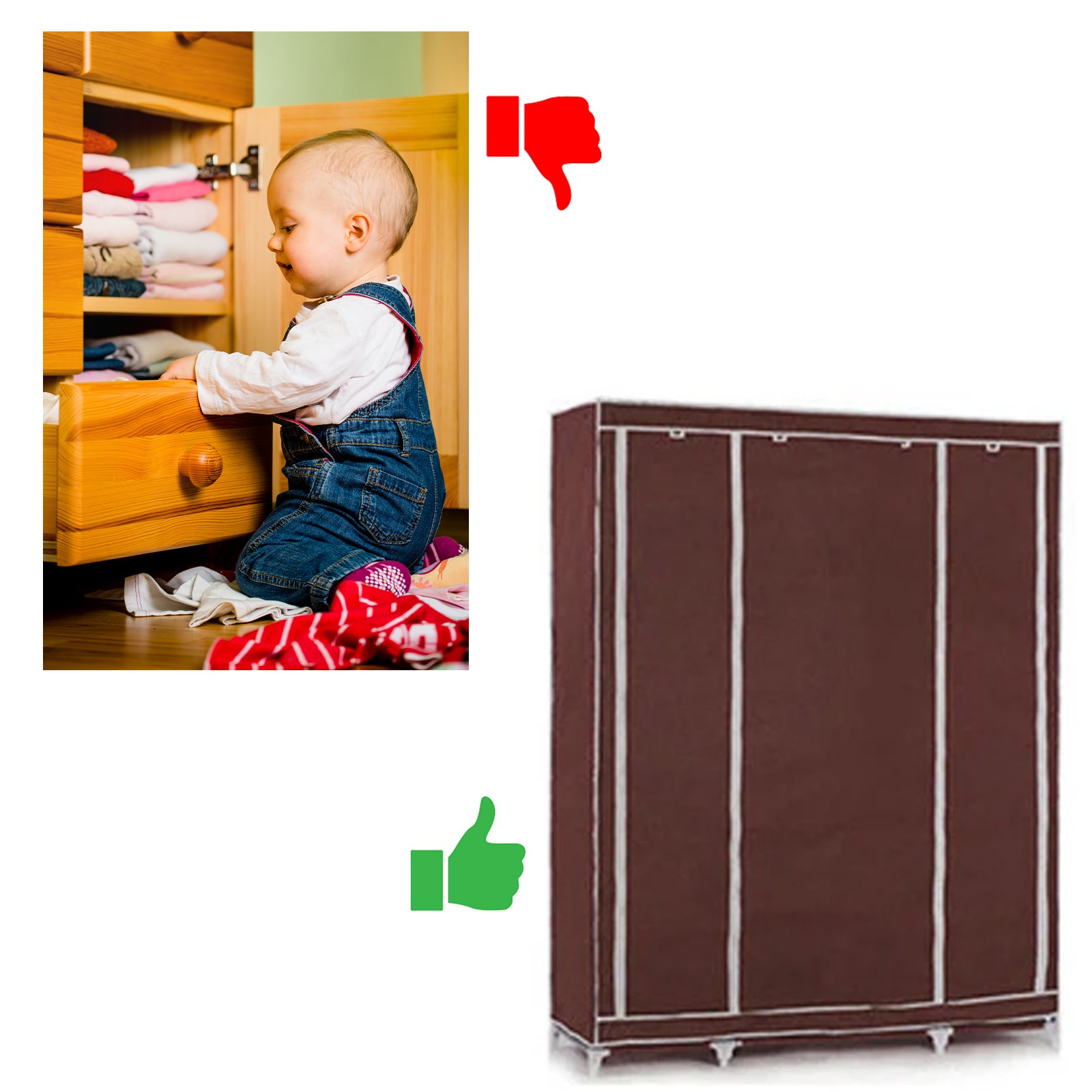 Safe-O-Kid Foldable Multi-Purpose Wardrobe product detail
