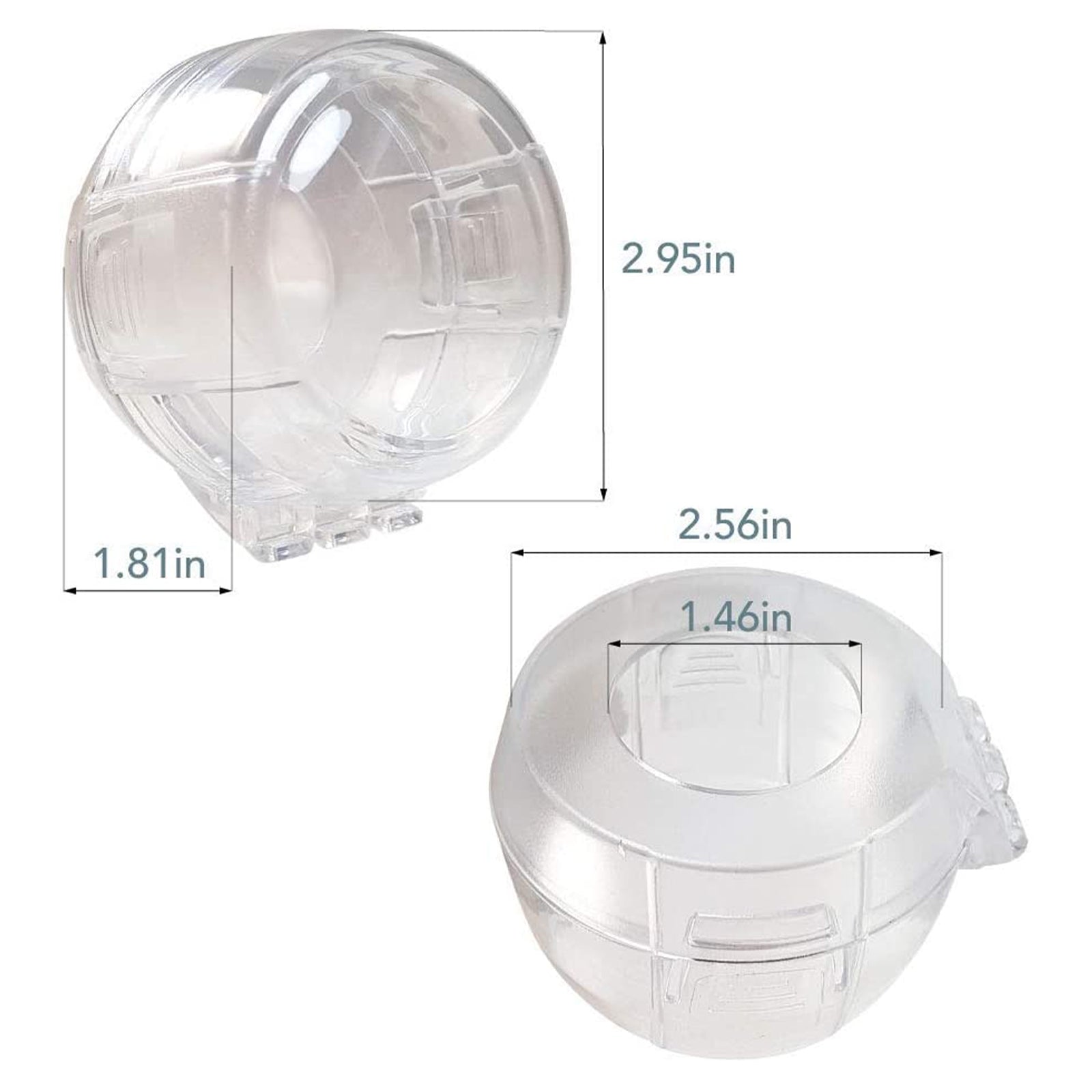 Safe O Kid  Transparent Gas Stove Knob Cover for Kitchen Safety, Gas Switch Protector for Child safety, Universal Child Proofing Stove Knob Caps, Pack of 2