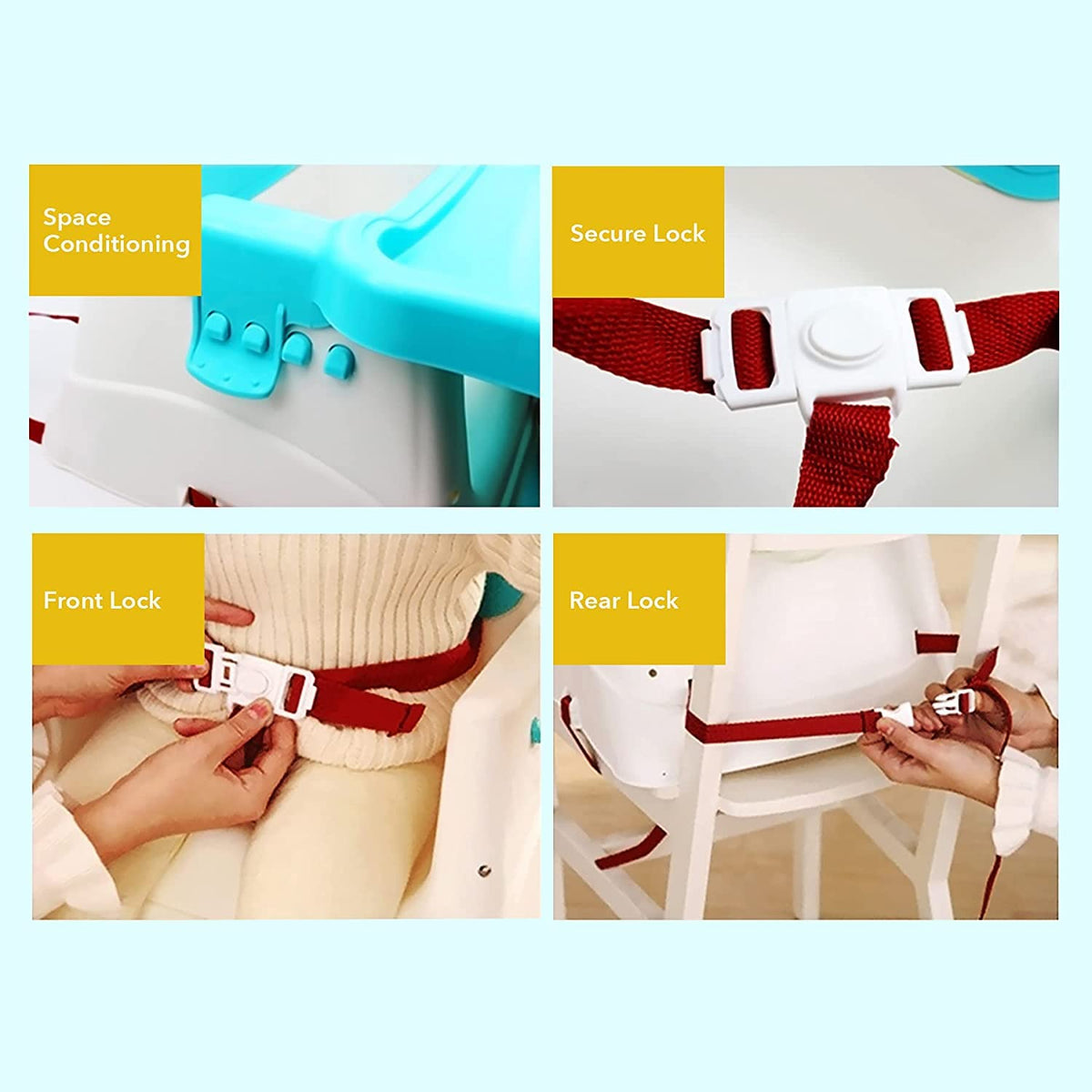 Safe-O-Kid 4-in-1 High Chair with Tray product detail