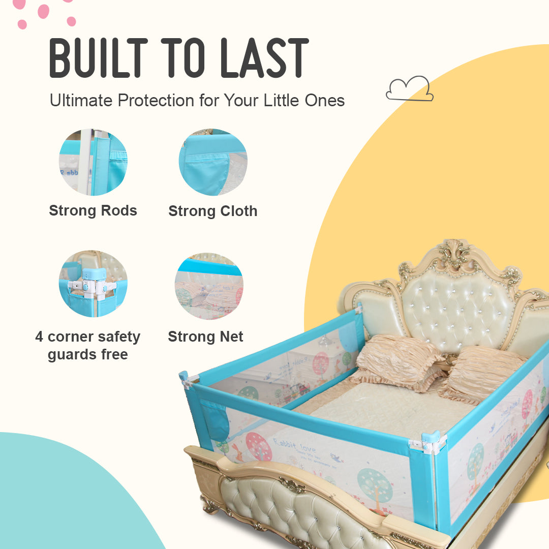 Safe-O-Kid Barricade Designer Bed Rail Guard – Baby Fall Safety with 1 Year Warranty