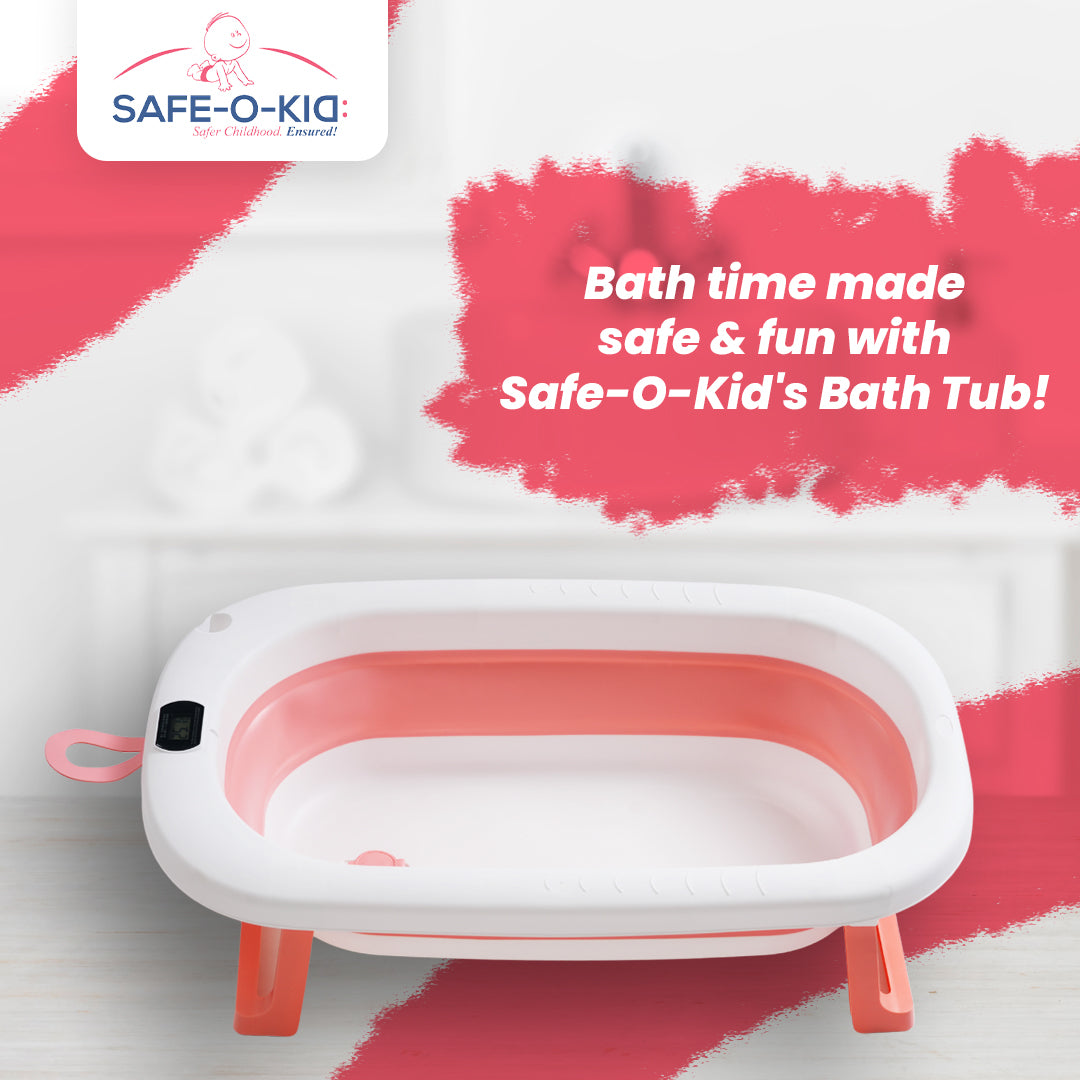 Safe-O-Kid Baby Bath Tub with Digital Meter 1 Yr Warranty