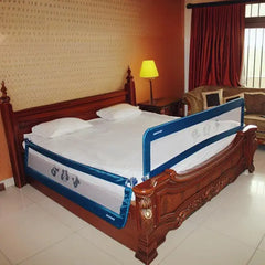 Safe-O-Kid Designer Foldable Bed Rail Guard in blue