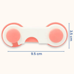 Safe-O-Kid - Finger Injury Safety - Easy to Use, Elegant, Dotted with Smiley Ends Child Proof Cabinet Lock