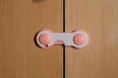 Safe-O-Kid - Finger Injury Safety - Easy to Use, Elegant, Dotted with Smiley Ends Child Proof Cabinet Lock