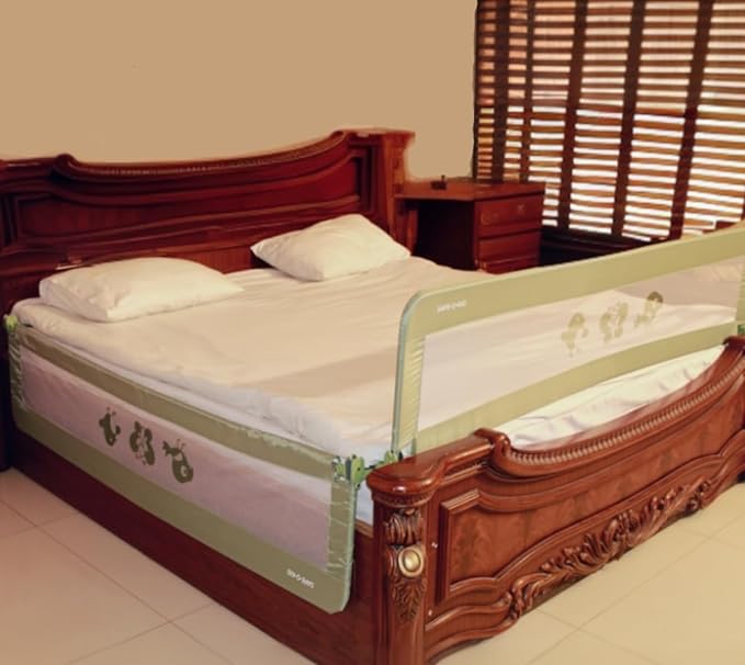 Safe-O-Kid Designer Foldable Bed Rail Guard in green