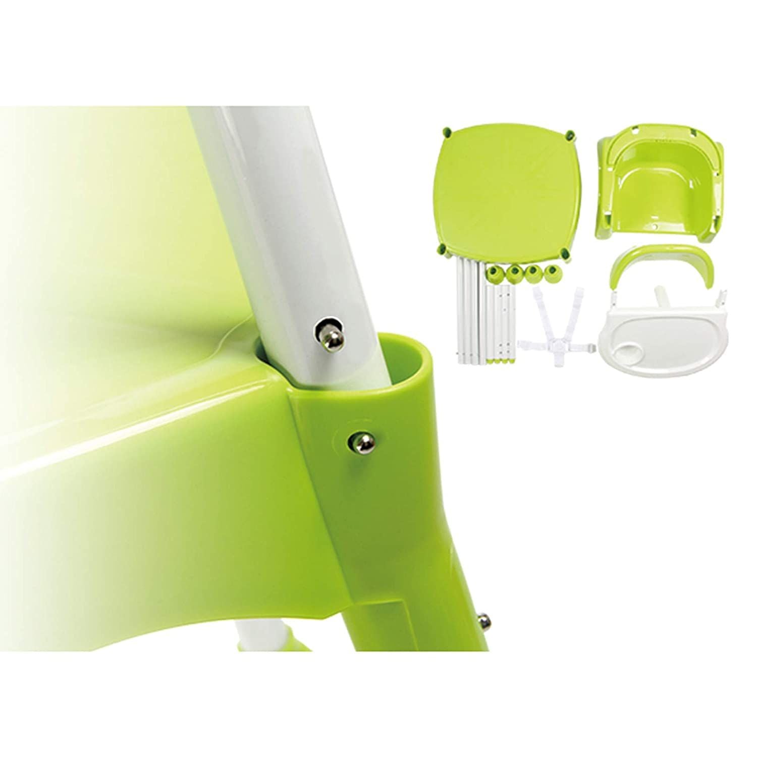 Safe-O-Kid 4 in 1 Adjustable High Chair with Table and Tray