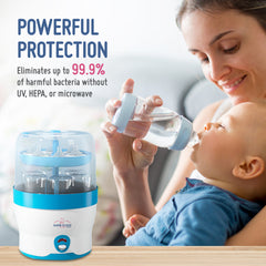 Safe-O-Kid 5 Bottle Sterilizer,BPA Free, Auto Shut, 1-Yr Warranty