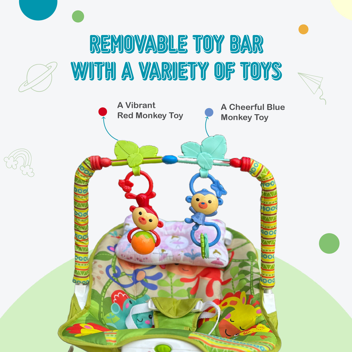 Safe-O-Kid Harmony Baby Bouncer with Music & Vibration product detail