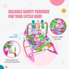 Safe-O-Kid SweetSwing Baby Rocker & Bouncer with 1 Year Warranty, Music & Vibration