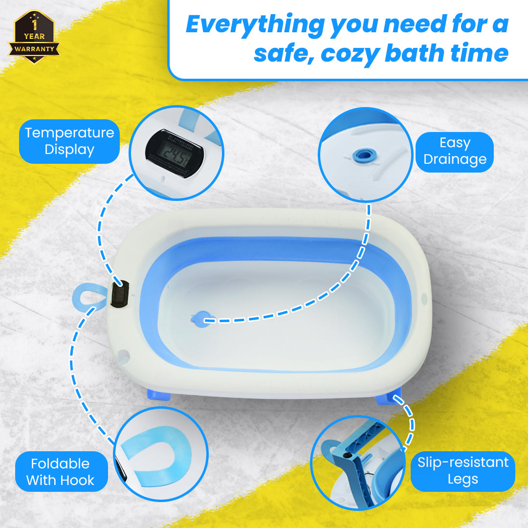 Safe-O-Kid Baby Bath Tub with Digital Meter 1 Yr Warranty
