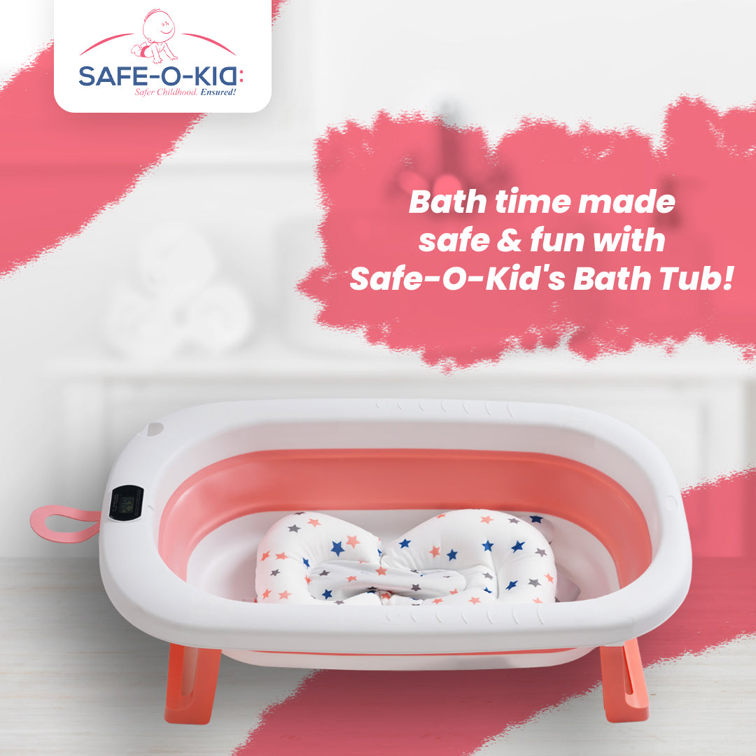 Safe-O-Kid Baby Bath Tub with Digital Meter 1 Yr Warranty