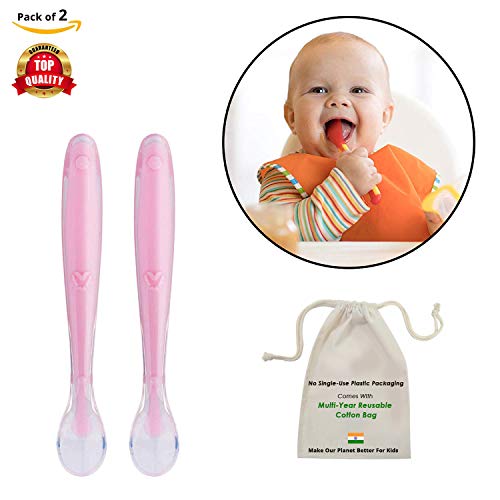 Safe-O-Kid- Extra Safe Silicone Spoon Set with Box for Fussy Little Eaters