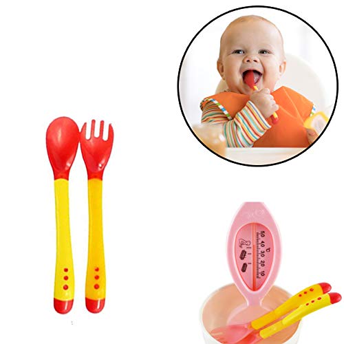 Safe-O-Kid Heat-Sensitive Feeding Spoon & Fork Set product detail