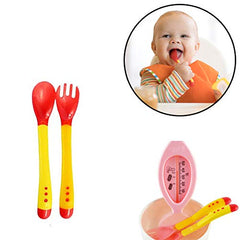 Safe-O-Kid Heat-Sensitive Feeding Spoon & Fork Set product detail