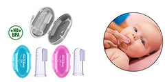 Safe-O-Kid - Mouth Safety - Very Soft Baby Gums and Early Teething Relaxing Finger Brush And Tongue Cleaner