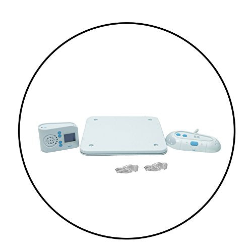 Safe-O-Kid-  Two Way Wireless Audio Baby Monitor with Movement Sensor Pad, rechargeable Batteries, Night Light, Lullabies, Baby Room Temperature, Auto Mute Noise, Pager Function