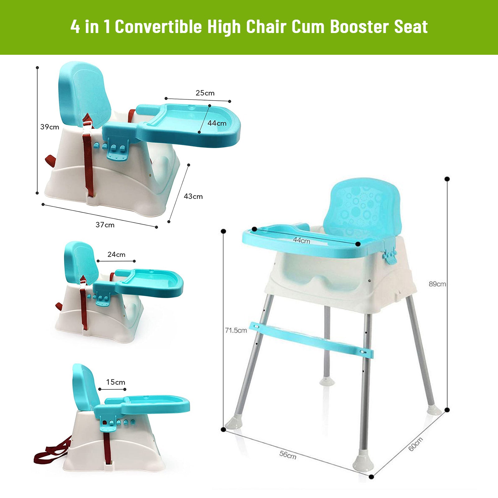 Safe-O-Kid 4-in-1 High Chair with Tray product detail