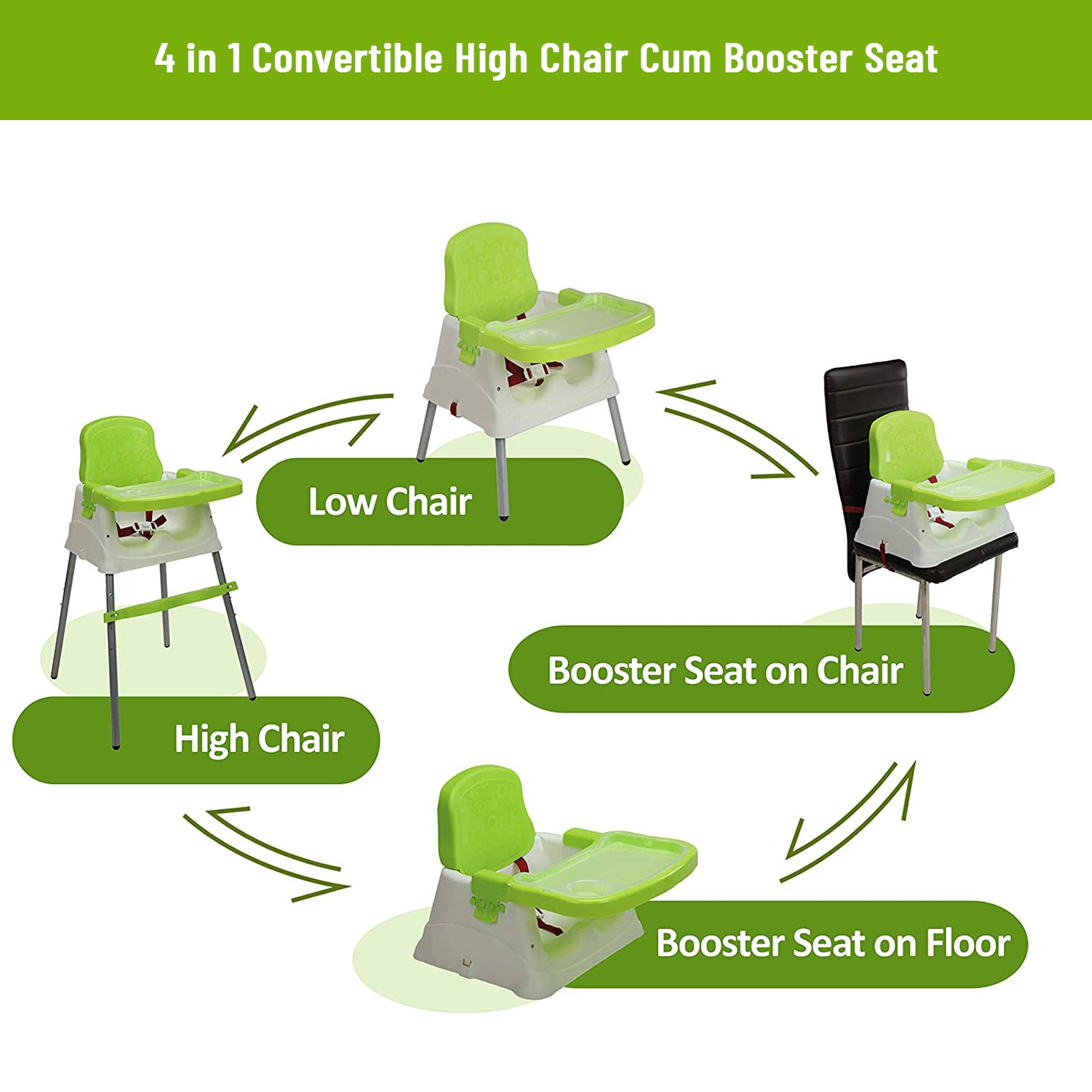 Safe-O-Kid 4-in-1 High Chair with Tray product detail