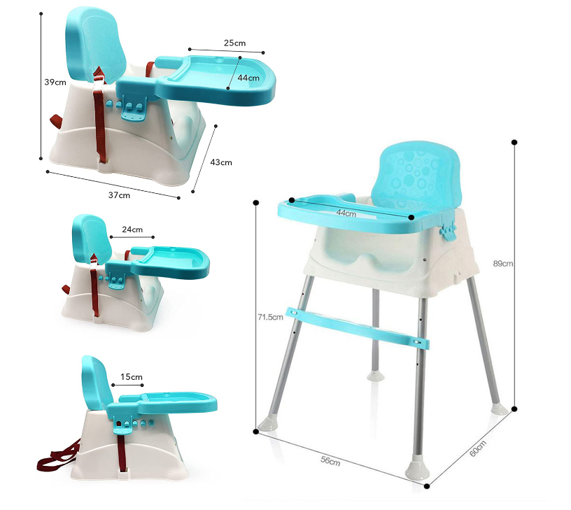 Safe-O-Kid 4-in-1 High Chair with Tray product detail