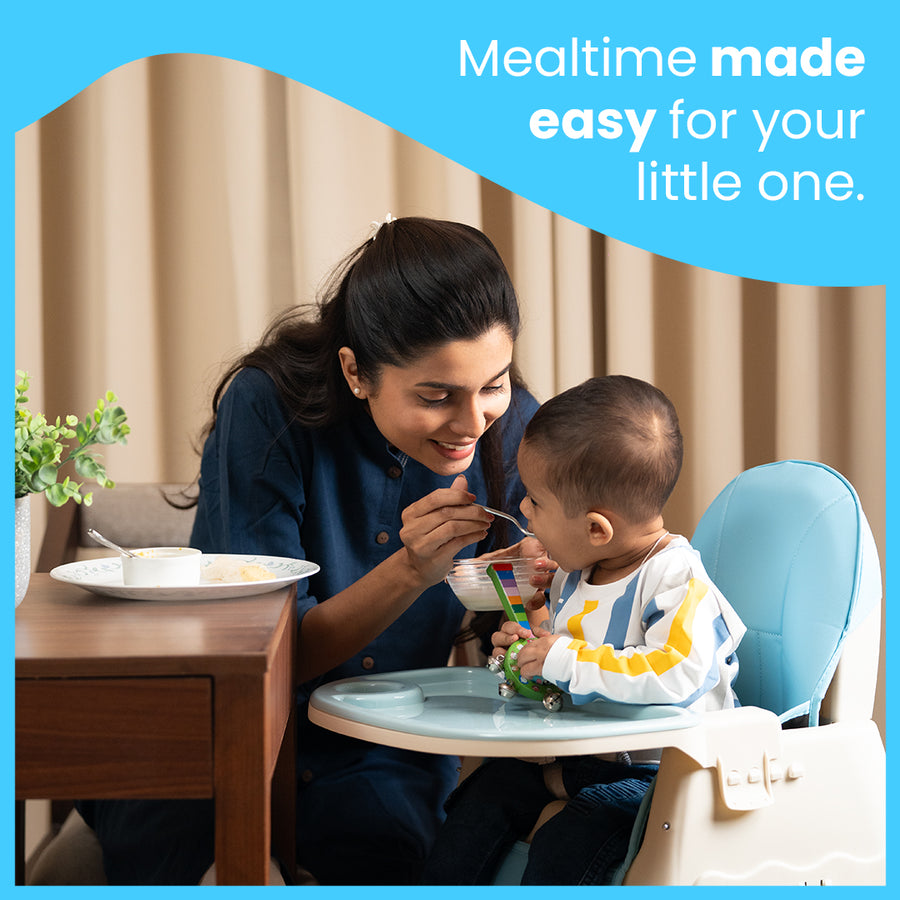 Safe-O-Kid 4-in-1 Adjustable Foldable High Chair, 6mo-5yr with 1 Yr Warranty