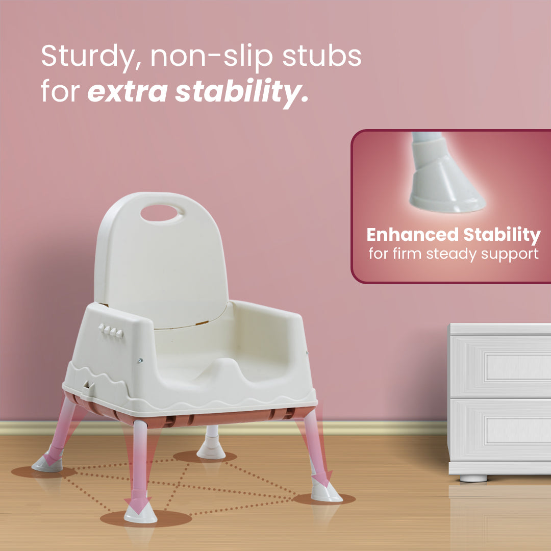 Safe-O-Kid 4-in-1 Adjustable Foldable High Chair, 6mo-5yr with 1 Yr Warranty