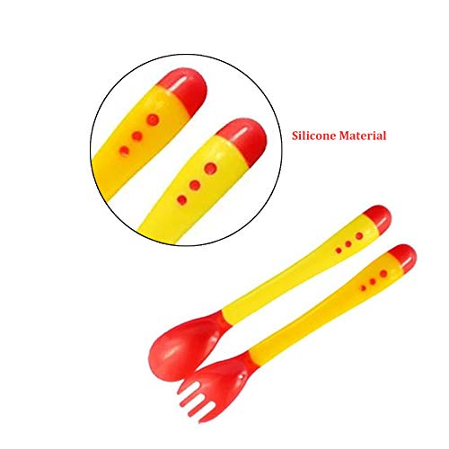 Safe-O-Kid Heat-Sensitive Feeding Spoon & Fork Set product detail
