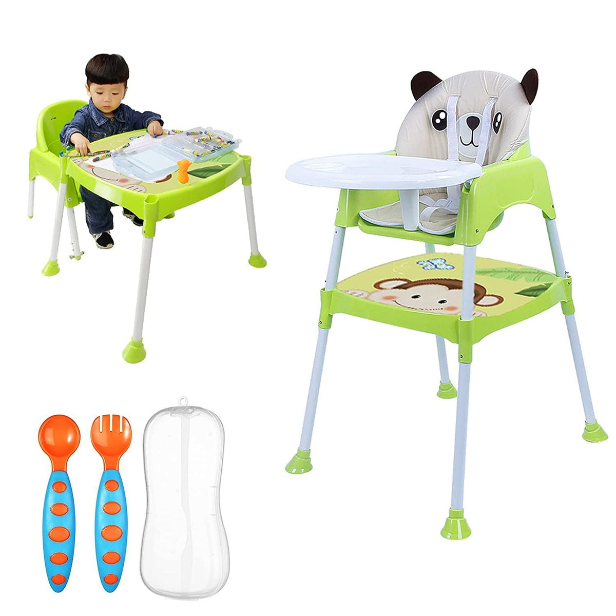 Safe-O-Kid Convertible High Chair with Adjustable Tray product detail