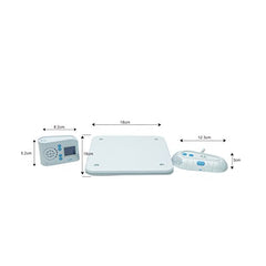 Safe-O-Kid-  Two Way Wireless Audio Baby Monitor with Movement Sensor Pad, rechargeable Batteries, Night Light, Lullabies, Baby Room Temperature, Auto Mute Noise, Pager Function