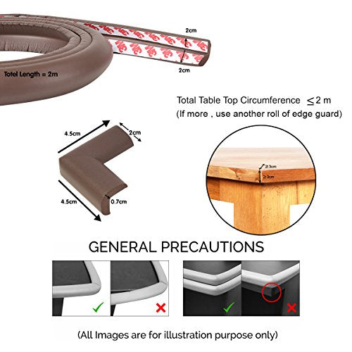 Safe-O-Kid Small L-Shaped Edge Guards with Corners product detail