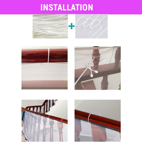 Stair Safety Net, child safety net for stairs, safety net for baby