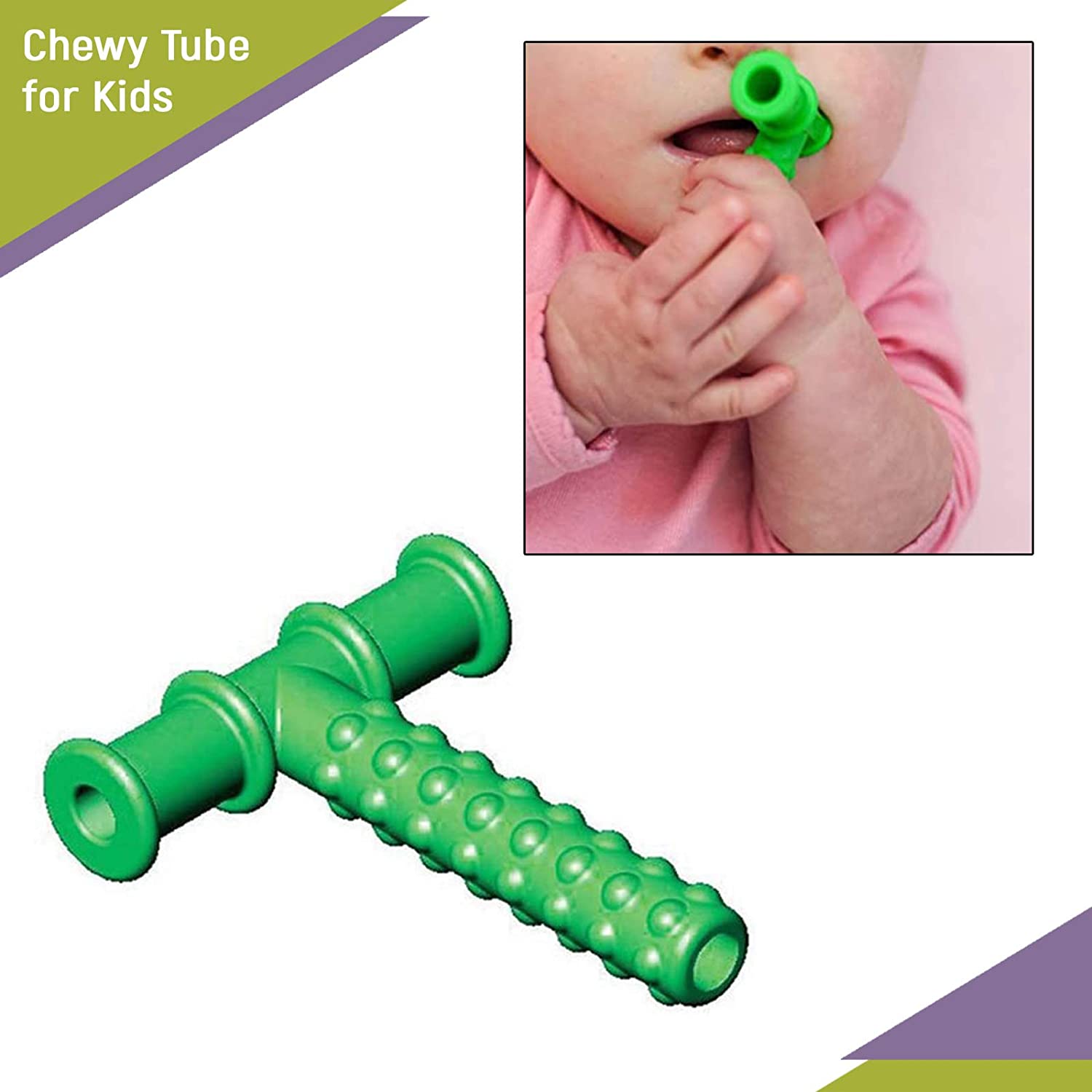 Textured Chewy Tube 4 pack 
