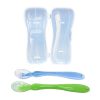 silicone baby spoon, silicone baby fork and spoon, baby feeding silicone spoon