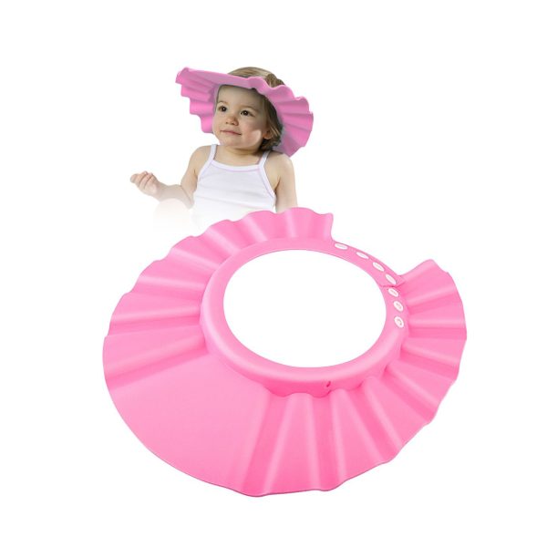 Cap Baño Baby Shampoo Creativo De Protección Sombrero Y El Casquillo Del Oído Protección Ajustable Suave Baño De Ducha Del Baño Del Bebé Sombrero Amarillo 